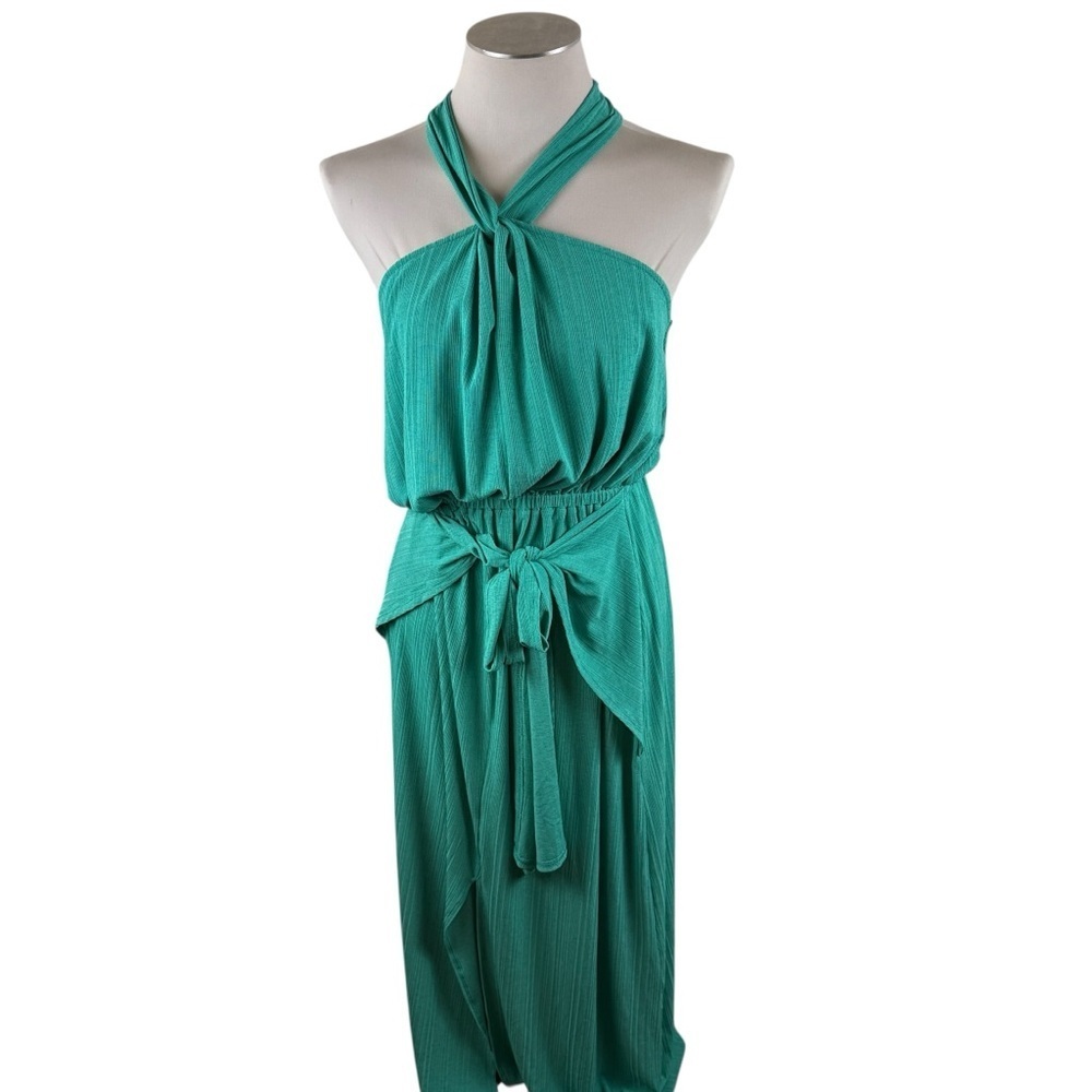 Free People Beach Golden Days Maxi Dress Turquoise/Radical Teal Medium - Picture 4 of 12